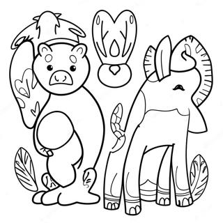 Ojibwe Animals In Nature Coloring Page 64981-53714