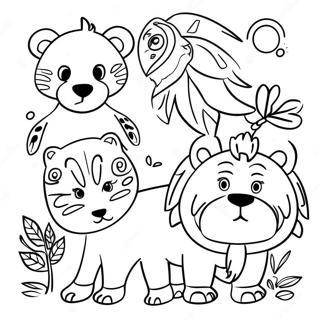 Ojibwe Animals In Nature Coloring Page 64981-53715