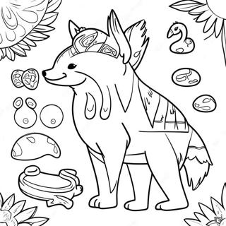 Ojibwe Animals In Nature Coloring Page 64981-53716