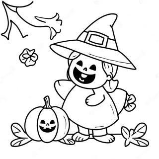 Easy Halloween Coloring Page 64990-53743