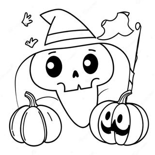 Easy Halloween Coloring Page 64990-53744