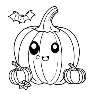 Cute Halloween Pumpkin Coloring Page 64991-53718