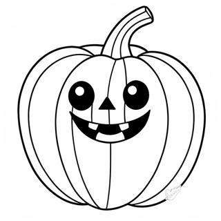 Cute Halloween Pumpkin Coloring Page 64991-53719