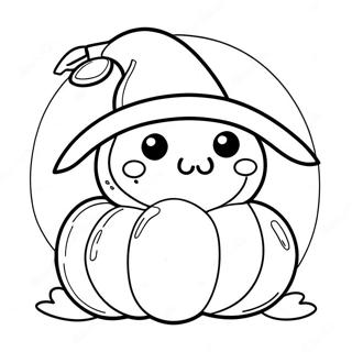 Cute Halloween Pumpkin Coloring Page 64991-53720