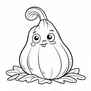 Funny Cartoon Gourd Coloring Page 65001-53731