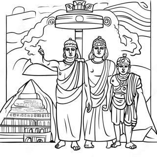 Ancient Civilizations Coloring Page 65010-53727