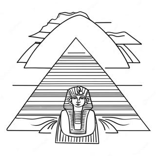 Majestic Egyptian Pyramid Coloring Page 65011-53733