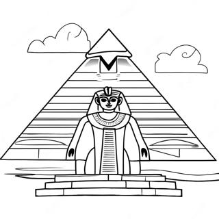 Majestic Egyptian Pyramid Coloring Page 65011-53734