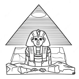 Majestic Egyptian Pyramid Coloring Page 65011-53736