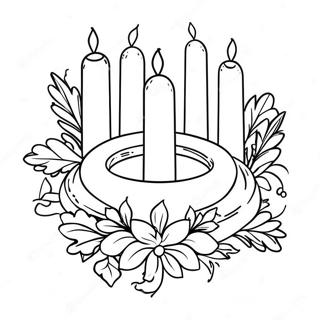 Advent Wreath Coloring Page 65030-53746