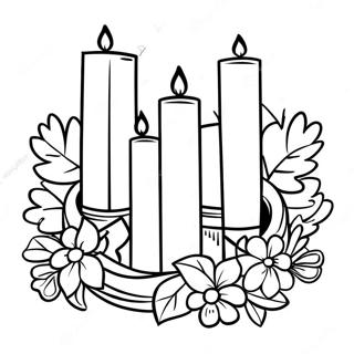 Advent Wreath Coloring Page 65030-53747