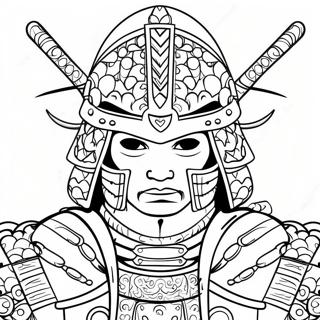 Samurai Armor Coloring Page 6504-5291