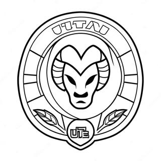 Utah Utes Logo Coloring Page 65060-53778