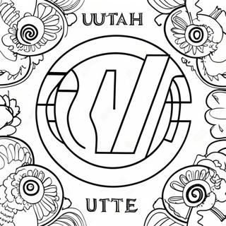 Utah Utes Logo Coloring Page 65060-53779