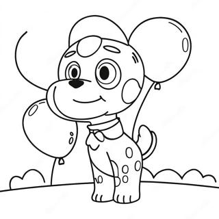 Riley With Colorful Balloons Coloring Page 65071-53788