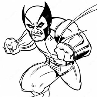 Wolverine In Action Coloring Page 65091-53797