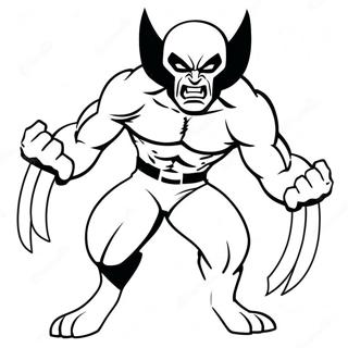 Wolverine In Action Coloring Page 65091-53798