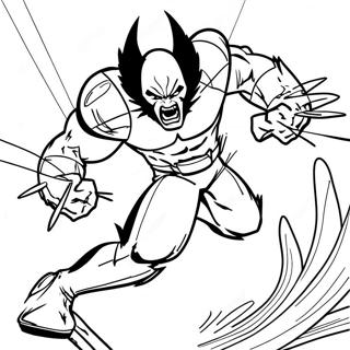 Wolverine In Action Coloring Page 65091-53799