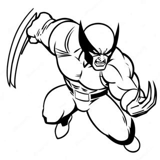 Wolverine In Action Coloring Page 65091-53800