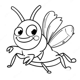 Funny Cartoon Cockroach Coloring Page 65111-53817