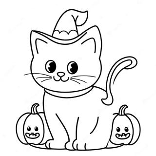 Halloween Cat Coloring Page 65120-53826