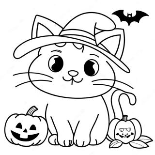 Halloween Cat Coloring Page 65120-53827