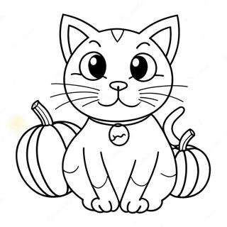 Halloween Cat Coloring Page 65120-53828