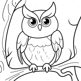 Spooky Owl Halloween Coloring Page 65121-53822