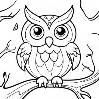 Spooky Owl Halloween Coloring Page 65121-53823