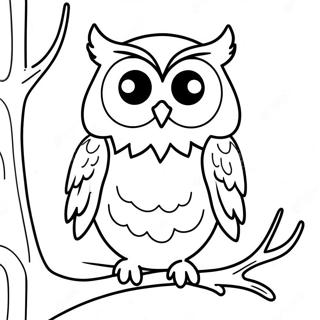 Spooky Owl Halloween Coloring Page 65121-53824