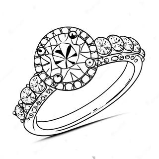 Sparkling Engagement Ring Coloring Page 65161-57721