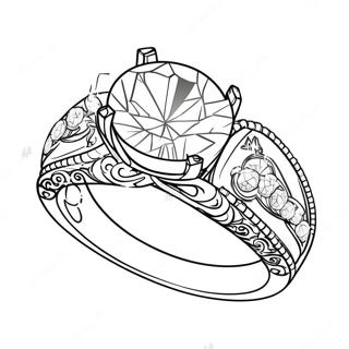 Sparkling Engagement Ring Coloring Page 65161-57723