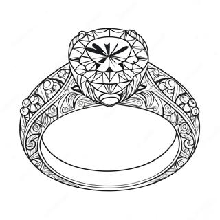 Sparkling Engagement Ring Coloring Page 65161-57724