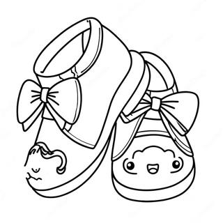 Girl Shoes Coloring Pages