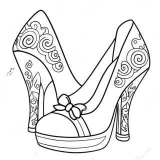 Cute Girl Shoes Coloring Page 65190-53870