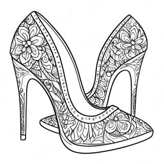 Sparkly High Heels Coloring Page 65191-53873