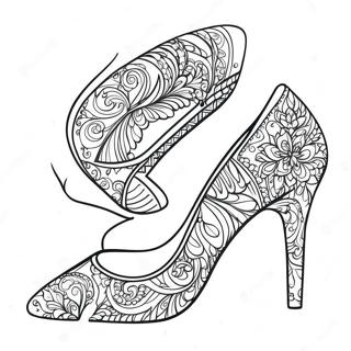 Sparkly High Heels Coloring Page 65191-53874