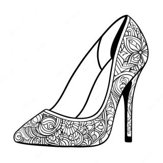 Sparkly High Heels Coloring Page 65191-53875