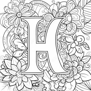 Letter H Coloring Page 651-520