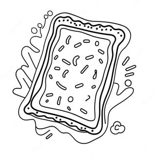 Colorful Pop Tart With Sprinkles Coloring Page 65201-53899