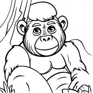 Sleepy Goodnight Gorilla Coloring Page 65211-53891