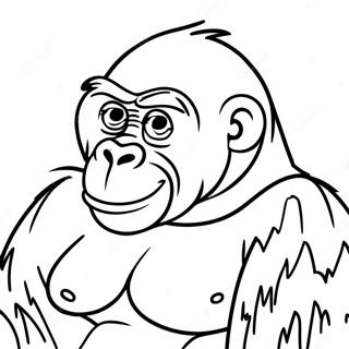 Sleepy Goodnight Gorilla Coloring Page 65211-53892