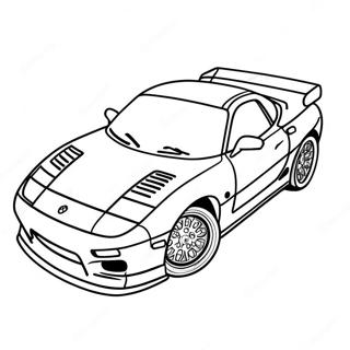 Rx7 Sports Car Coloring Page 65240-53916