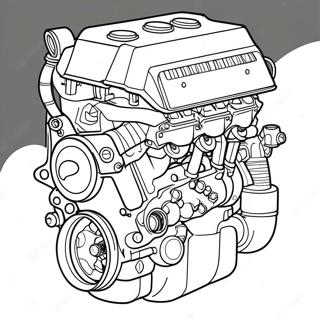 Rx7 Turbocharged Engine Coloring Page 65241-53919