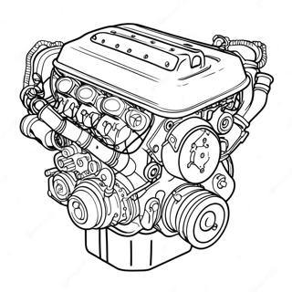 Rx7 Turbocharged Engine Coloring Page 65241-53920