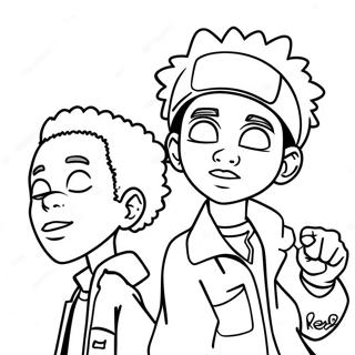 Boondocks Coloring Page 6524-5307