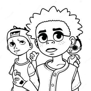 Boondocks Coloring Page 6524-5308