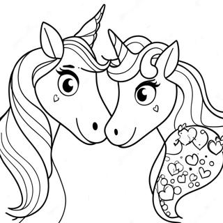 Sparkly Unicorn Sisters Coloring Page 65251-53924