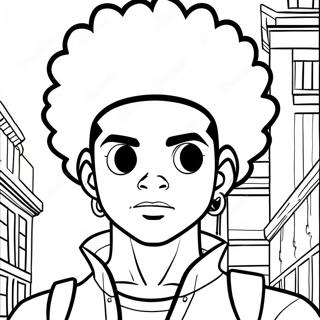 Huey Freeman Boondocks Coloring Page 6525-5310