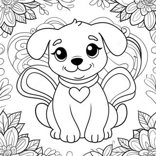 Valentines Puppy Coloring Page 65260-53929